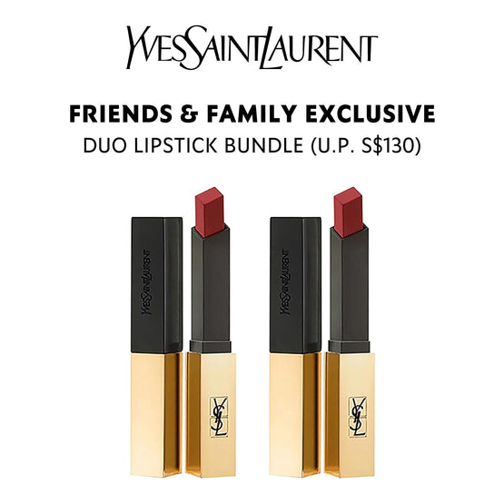 YSL ROUGE PUR COUTURE THE SLIM DUO - 1966 ROUGE LIBRE ***